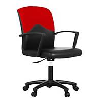 ACURA เก้าอี้สำนักงาน STRING หนังเทียม/ผ้า ดำ/แดง