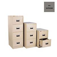 LUCKY D744 Steel Filing Cabinet 4 Drawers Grey