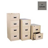 LUCKY D743 Steel Filing Cabinet 3 Drawers Grey