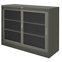 WORKSCAPE ZDG-324 Steel Sideboard With Glass Grey