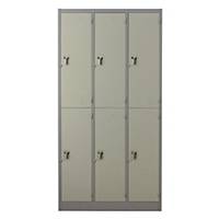 LUCKY LK-6106 Steel Locker 6 Doors Grey
