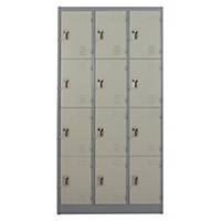 LUCKY LK-6112 Steel Locker 12 Doors Grey