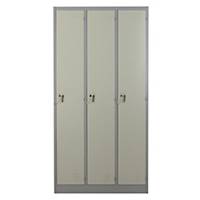 METAL PRO MET-6103N Steel Locker 3 Doors Grey
