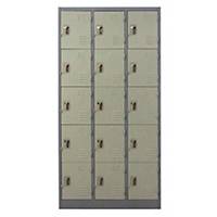 METAL PRO MET-6115N Steel Locker 15 Doors Grey