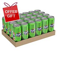 FANTA Carbonated Drink 325 Millilitres Green Pack of 24
