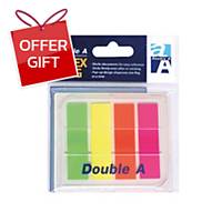 DOUBLE A INDEX FLAGS 0.47  X 1.7  ASSORTED FULL 4COLOURS WITH BOX