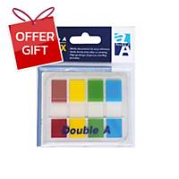 DOUBLE A INDEX FLAGS 0.47  X 1.7  ASSORTED HALF 4COLOURS WITH BOX