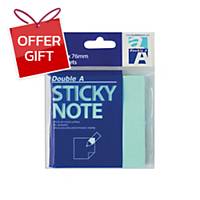 DOUBLE A STICKY NOTE 76X76MILLIMETERS BLUE