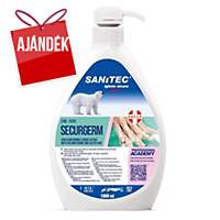 Sanitec Securgerm antibakteriális folyékony szappan, illatmentes, pumpás, 1000ml