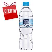 Pack de 24 garrafas de água Font Vella - 100% RPETB - 0,5 l