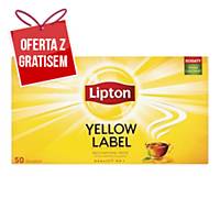 Herbata czarna LIPTON Yellow Label, 50 torebek
