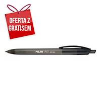 Długopis automatyczny żelowy MILAN P07 Dry-Gel, czarny