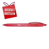 Długopis automatyczny żelowy MILAN P07 Dry-Gel, czerwony