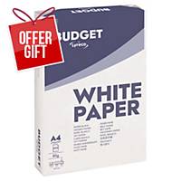 Lyreco Budget White A4 80gsm Copier Paper-Box of 5 Reams (5X500 Sheets of Paper)
