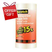SCOTCH 500 CLEAR TAPE 1  X 36 YARDS 3  CORE PACK OF 8 ROLLS