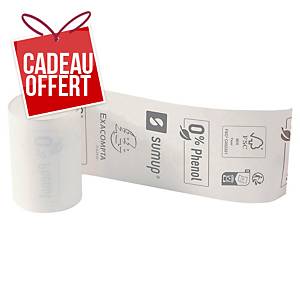 Papier d'impression Exacompta Bobine de papier thermique pour terminaux de carte  bancaire - dimensions 57 x 40 mm - Paquet de 20 - Blanc 