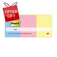 POST-IT NOTES 653-9ASST 1.5 X2  PACK OF 9