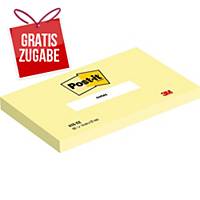 Haftnotizen 3M Post-it®, gelb, 76 x 127 mm, Pack. 1 Block/ 100 Blatt