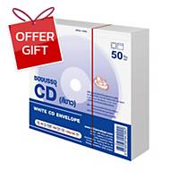 555 CD Envelope Size 125mm X 125mm 100Gram White - Pack of 50