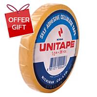 UNITAPE Cellulose Tape 1/2   X 36 Yards 3   Core