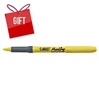 Bic Highlighter Grip Yellow Chisel Tip Pen