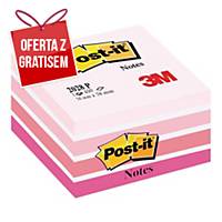 Karteczki samoprzylepne Post-it® Kostka, różowa, 76x76mm, 450 sztuk