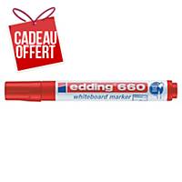 Marqueur tableau blanc Edding 660 - pointe ogive moyenne - rouge