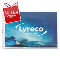 LYRECO Landscape Punched Pockets A3 80 microns - Pack of 10