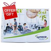 LYRECO Landscape Folded Punched Pockets A3 80 microns - Pack of 10