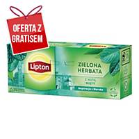 Herbata zielona LIPTON miętowa, 25 torebek