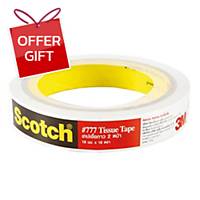 SCOTCH Double-Sided Tissue Tape 18mm X 10 Yards 3   Core