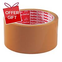 DELTA OPP Packaging Tape Acrylic Adhesive Size 2  X 45 Yards Core 3  Brown