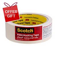 SCOTCH 888 Masking Tape 36mm X 20 Yards 3   Core