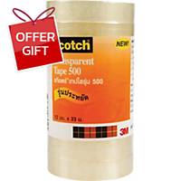 SCOTCH 500 Clear Tape 1/2   X 36 Yards 1   Core - Pack Of 9