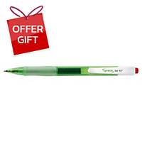 LYRECO RECYCLED RETRACTABLE GEL PEN 0.7MM RED