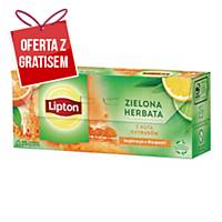 Herbata zielona LIPTON cytrusowa, 25 torebek