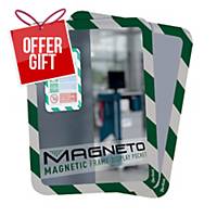 Ramka informacyjna TARIFOLD Magneto, magnetyczna, zielono-biała, 2 sztuki