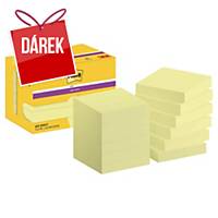 Super Sticky bločky Post-it® 622, 47,6x47,6mm,, žluté, bal. 12 bloč/90 lístků