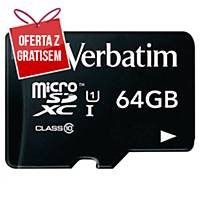 Karta pamięci microSDXC VERBATIM, 64 GB