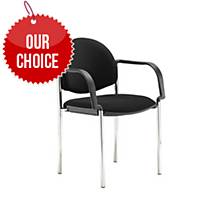 Coda Multi-Purpose Stacking Chair With Arms Black - Delivery Only - Excludes NI