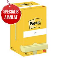 3M Post-it® 654 öntapadó jegyzettömb, 76x76mm, sárga, csom. 1 tömb/100 lap