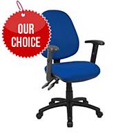Vantage Operator Chair Blue with Adjustable Arms - Delivery Only - Excludes NI