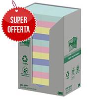 Foglietti Post-it® carta riciclata 24 blocchetti 38 x 51 mm pastello - conf. 24