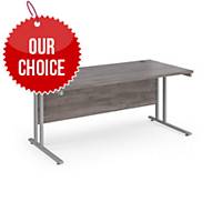 Maestro 25 Straight Desk 1600x800mm Grey Oak Top Delivery Only - Excludes NI