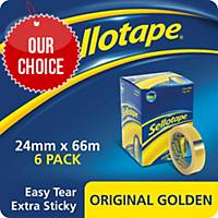 Sellotape Office Tape 24mmx66M Pack of 6