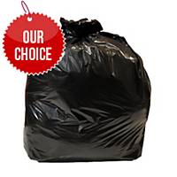 BLACK 18 X 32 X 38 INCH 80 LITRE HEAVY DUTY WASTE SACK - PACK OF 200