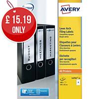 Avery L4761-25 Filing Labels, 192 x 61mm, 4 labels per sheet