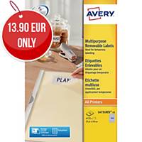 Avery L4731REV-25  Multi-Purpose Labels, 25.4 x 10 mm, 189 Labels Per Sheet