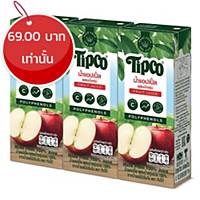 TIPCO น้ำแอปเปิ้ลผสมน้ำองุ่น 100 แพ็ค 3 กล่อง