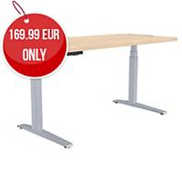 Fellowes Levado Sit-Stand Desk - Height Adjustable - Maple - 1600mm x 800mm